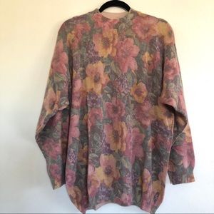 Vintage Compagnie Int Express Flowered Sweater.